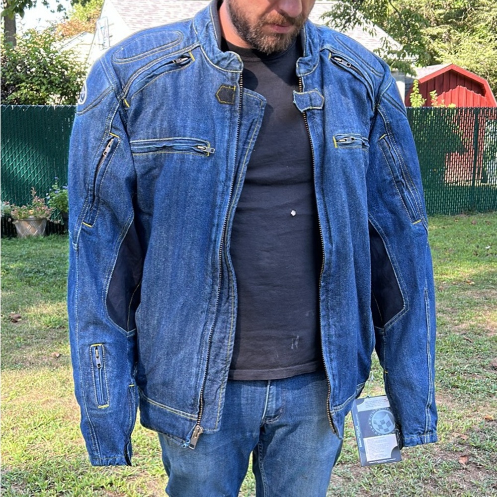 Men's Denim Biker Jacket